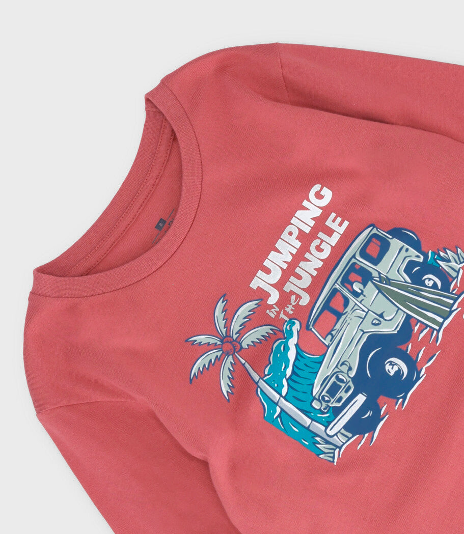 Polera niño jungle 2 años / Café