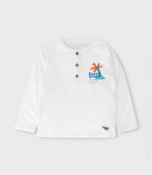 Polera niño con palmera 2 años / Azul