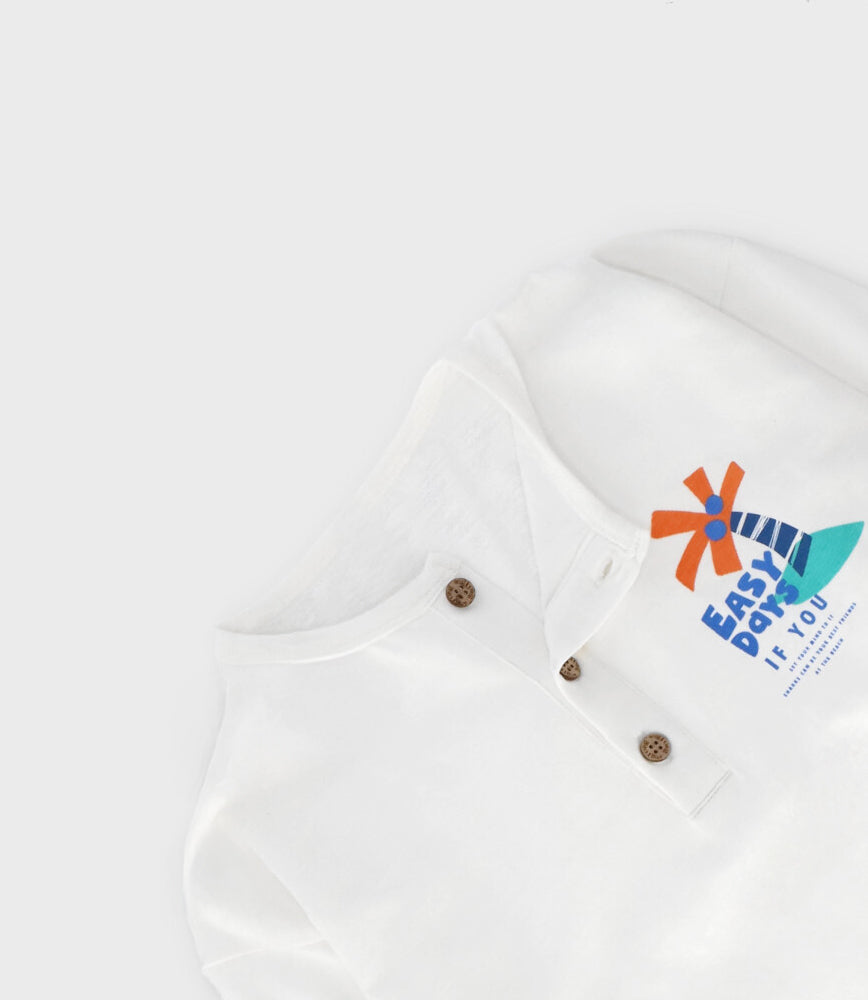 Polera niño con palmera 2 años / Azul