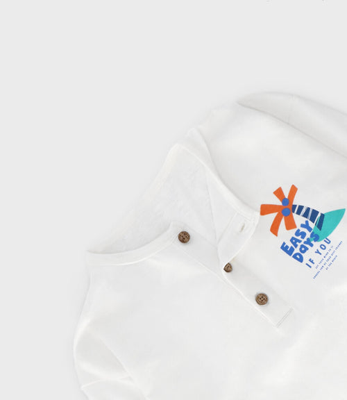 Polera niño con palmera 2 años / Azul