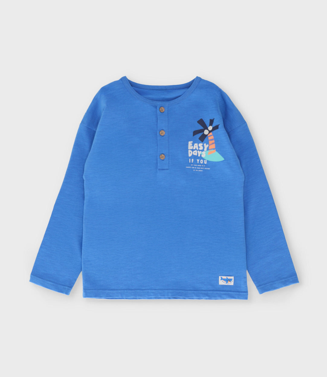 Polera niño con palmera 2 años / Azul