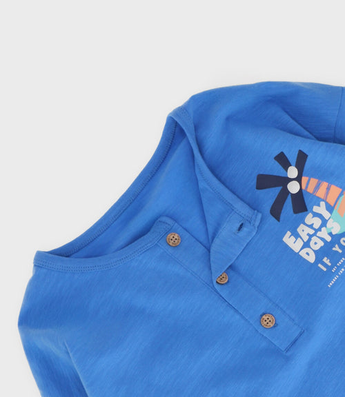 Polera niño con palmera 2 años / Azul