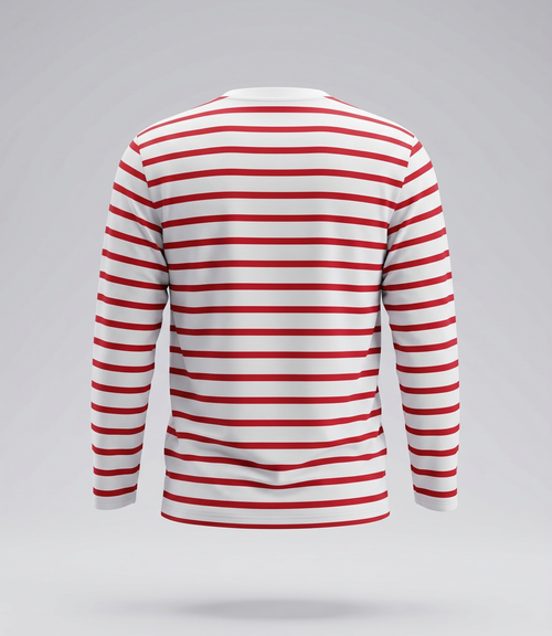 Polera niño rayado con camaleón 2 años / Rojo