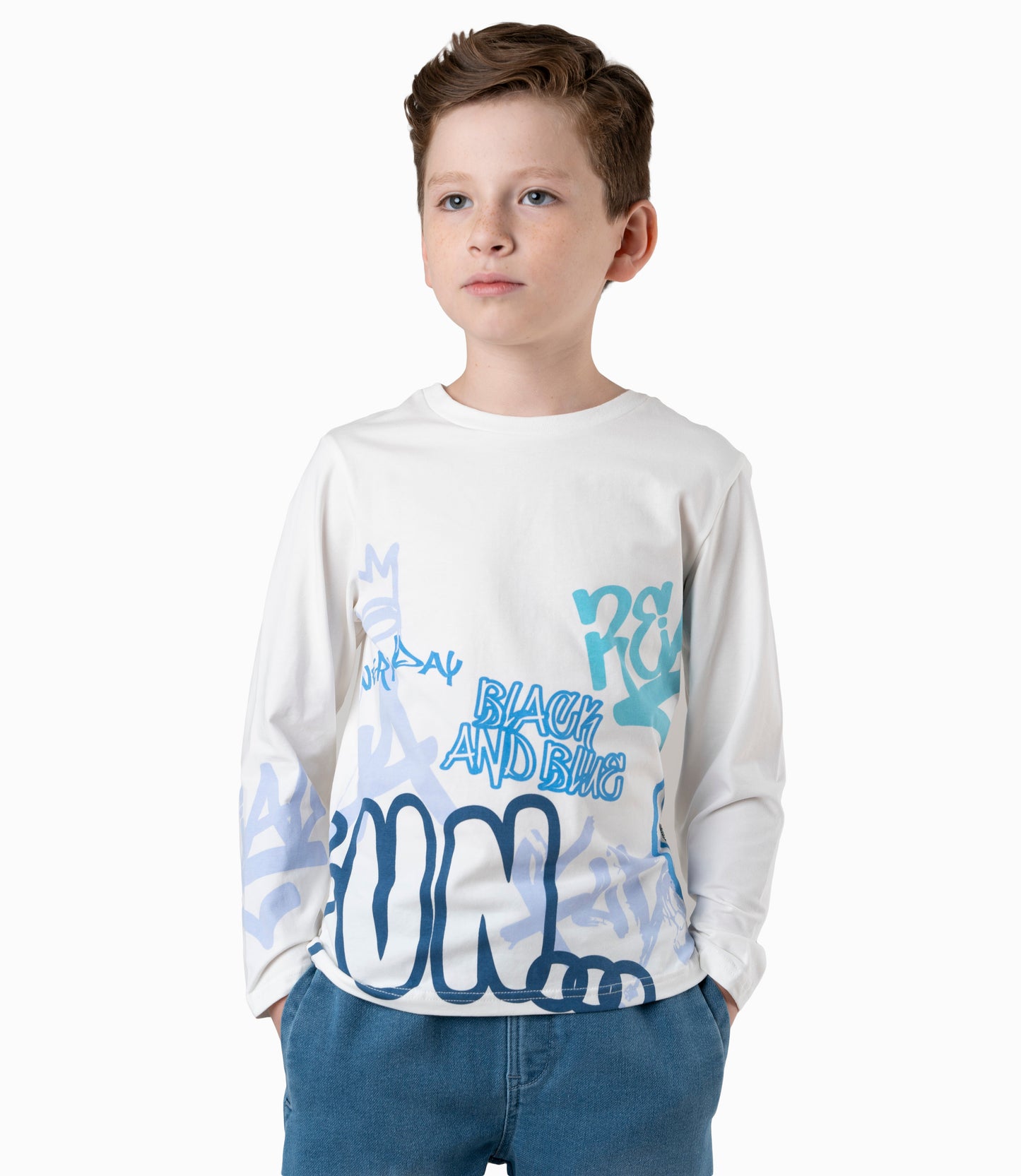 Polera Niño Con Grafitis