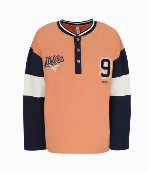 Polera niño bicolor 2 años / Naranjo