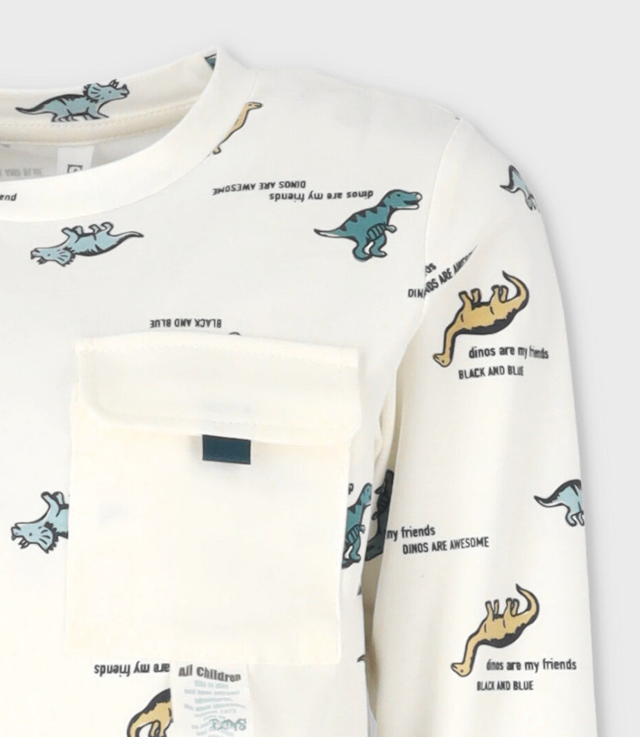 Polera niño con dinosaurios