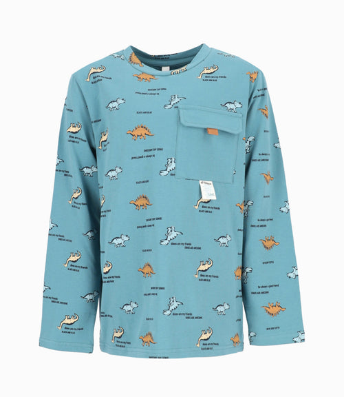Polera niño con dinosaurios 2 años / Petróleo
