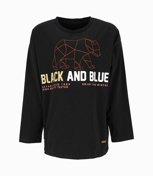 Polera niño con diseño 2 años / Negro