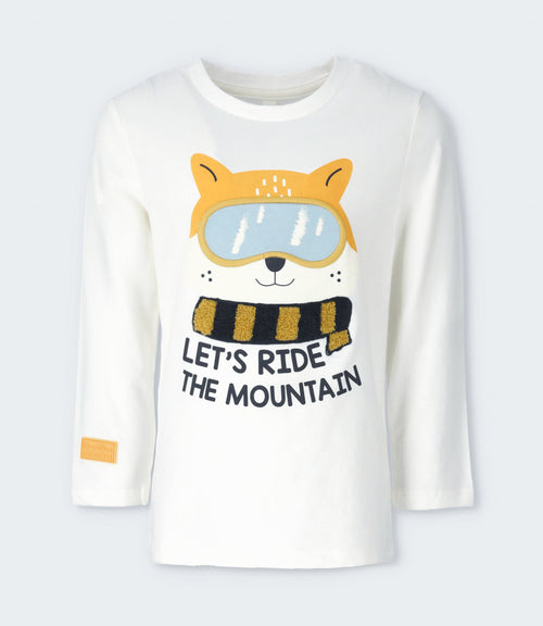 Polera niño con diseño 2 años / Blanco