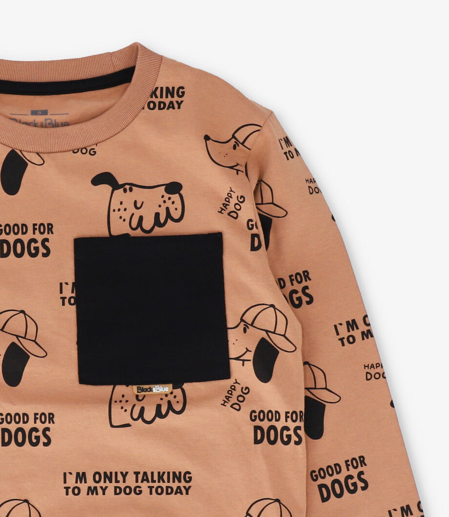 Polera niño good for dogs 2 años / Café