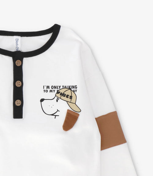 Polera niño good vibes 2 años / Crudo