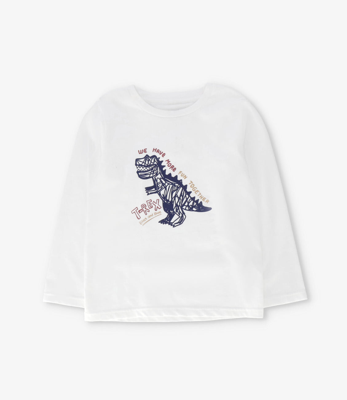 Polera niño t-rex 2 años / Crudo