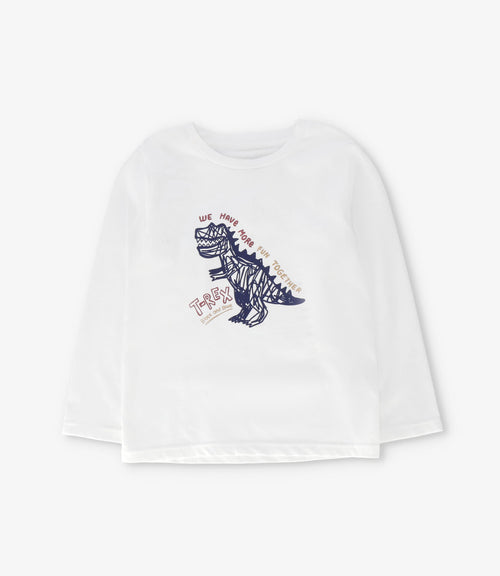 Polera niño t-rex 2 años / Crudo