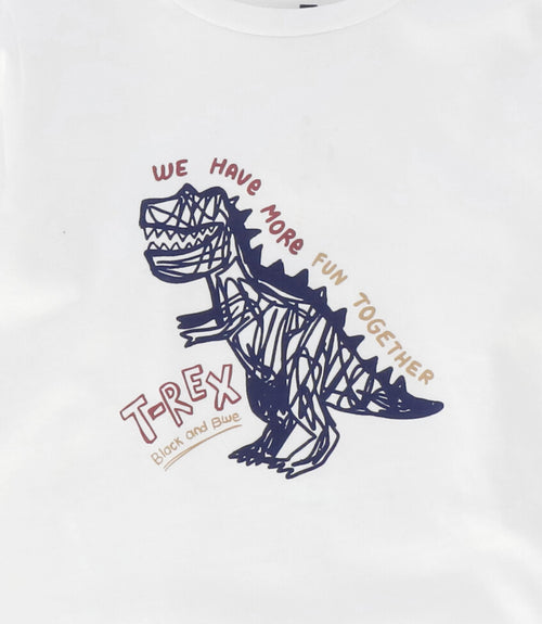 Polera niño t-rex 2 años / Crudo