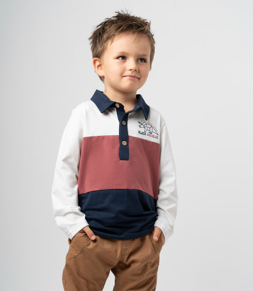 Polera niño con cuello 2 años / Crudo
