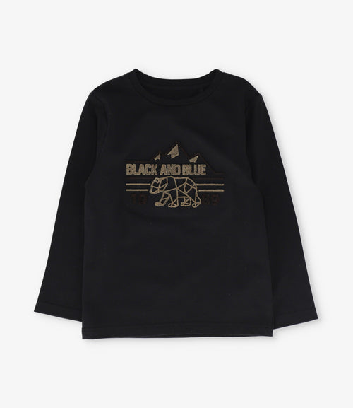 Polera niño con diseño 2 años / Negro