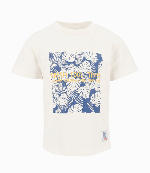 Polera Niño Con Hojas 2 años / Crudo