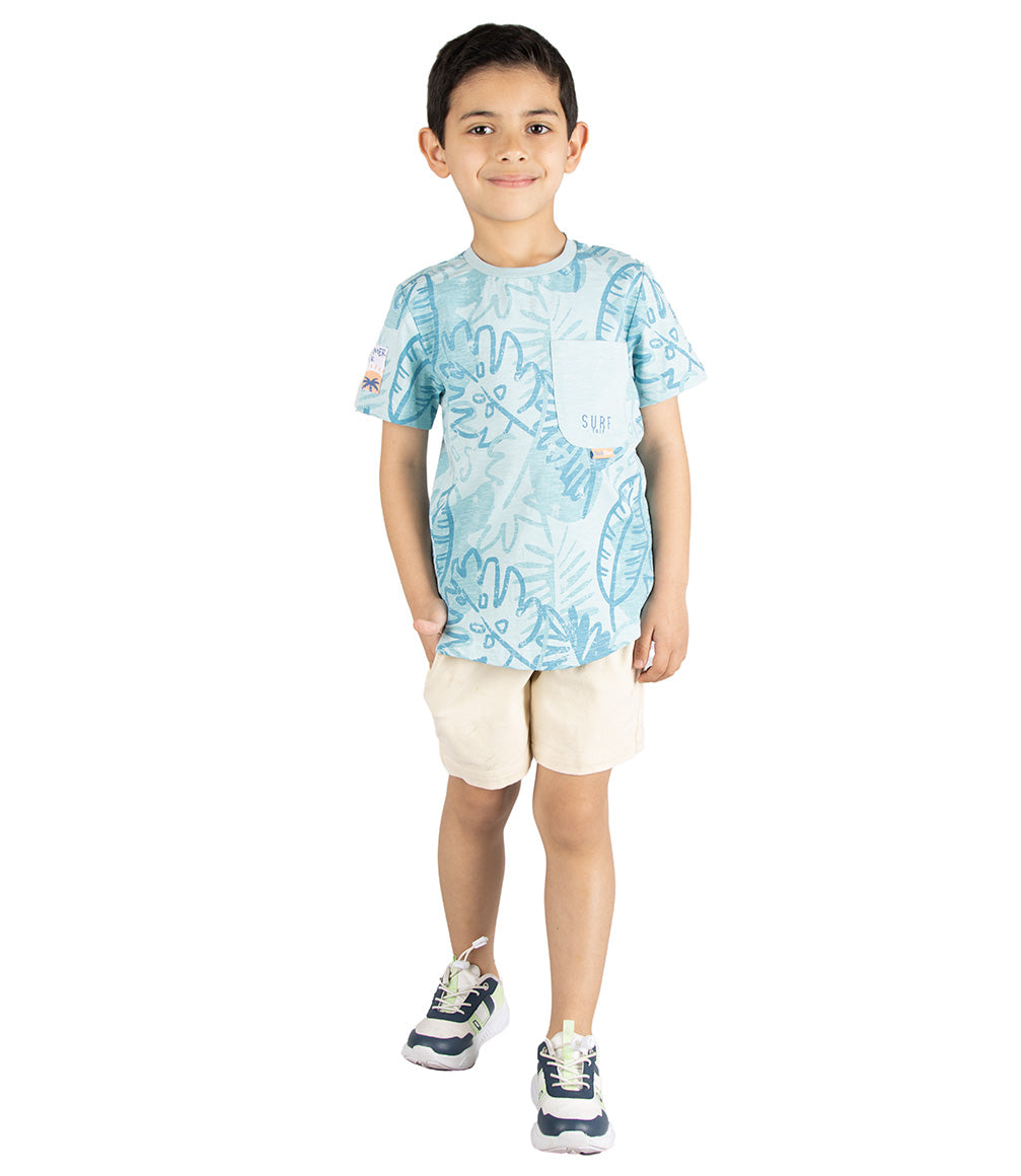 Polera Niño Con Hojas