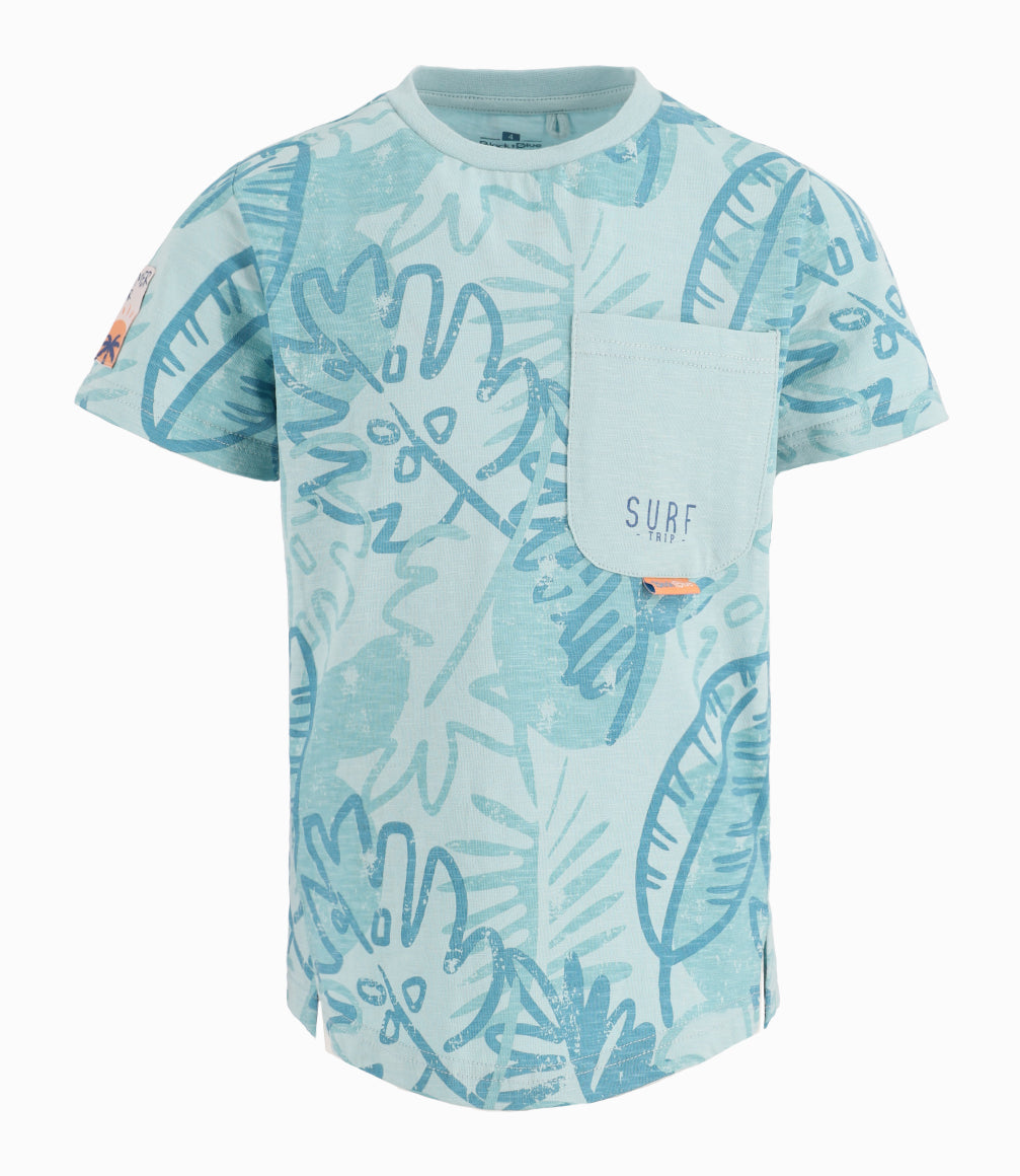 Polera Niño Con Hojas 2 años / Menta