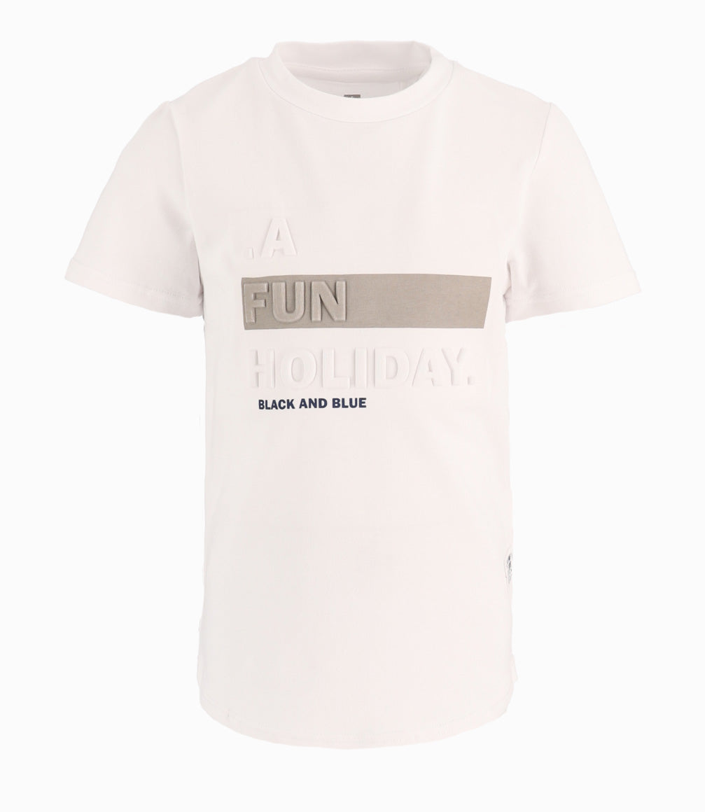 Polera Niño Con Estampado En Relieve 2 años / Blanco