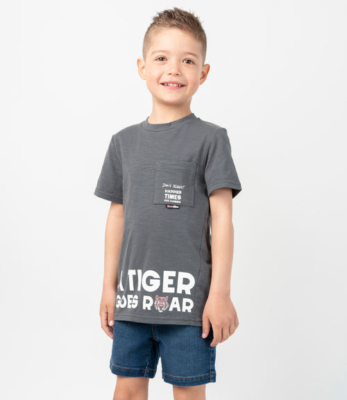 Polera niño long fit 2 años / Gris