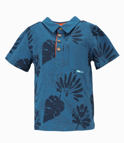 Polera niño con palmeras 2 años / Azul