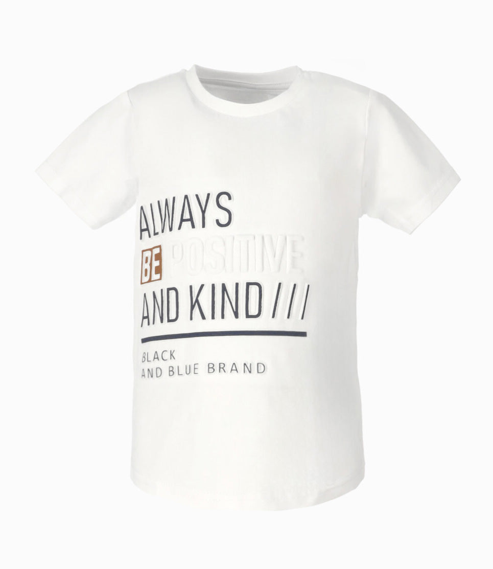 Polera niño con relieve 2 años / Blanco