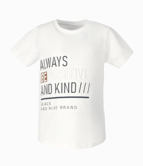 Polera niño con relieve 2 años / Blanco