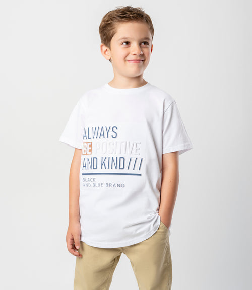 Polera niño con relieve 2 años / Blanco