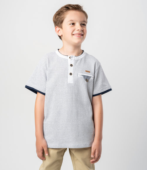 Polera niño de ocasión 2 años / Blanco