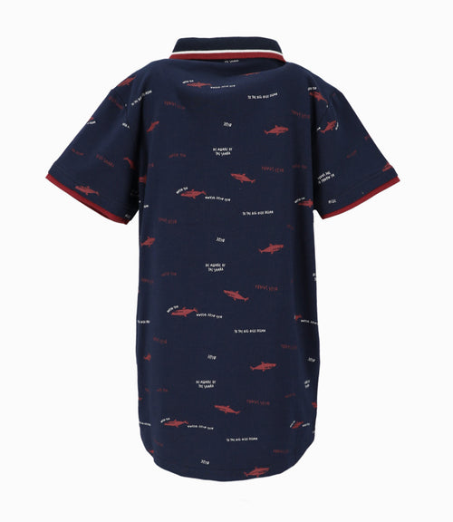 Polera niño con tiburones 2 años / Azul Marino