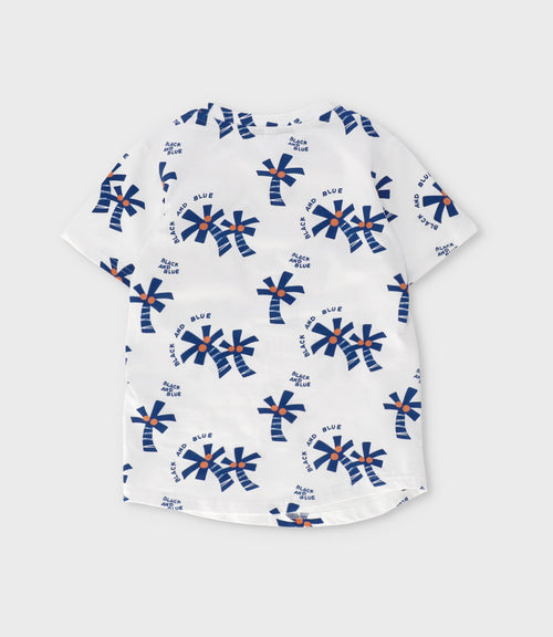 Polera niño con palmeras 2 años / Naranjo