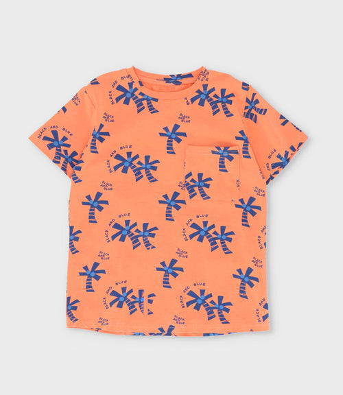 Polera niño con palmeras 2 años / Naranjo
