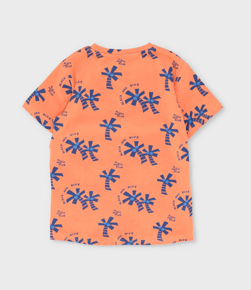 Polera niño con palmeras 2 años / Naranjo