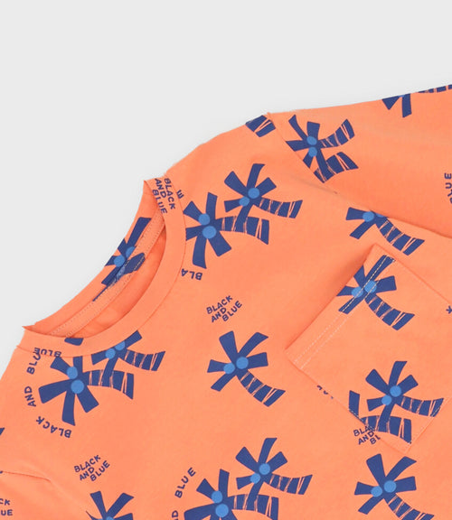 Polera niño con palmeras 2 años / Naranjo
