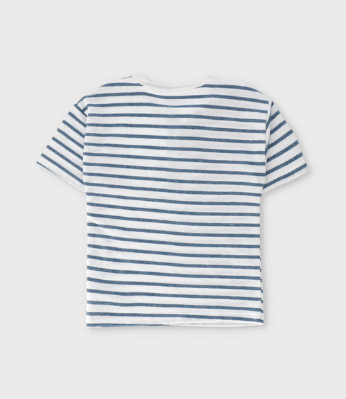 Polera niño con rayas 2 años / Blanco