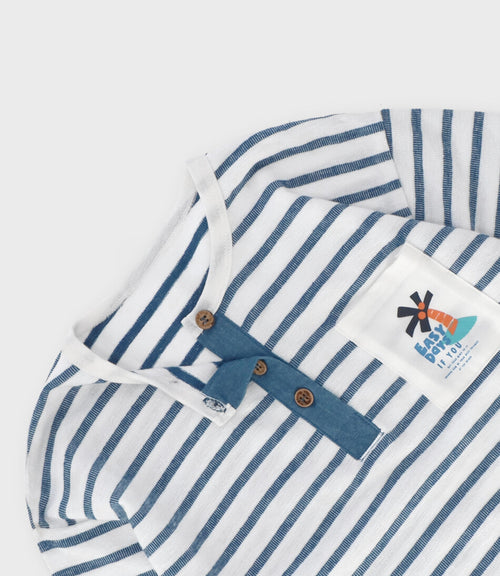 Polera niño con rayas 2 años / Blanco