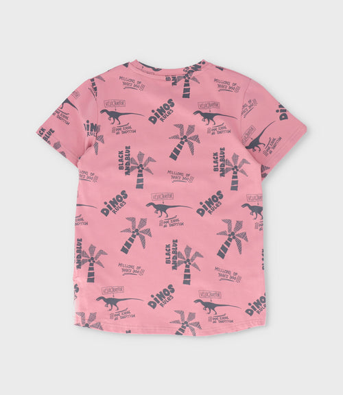 Polera niño dinos 2 años / Rosado