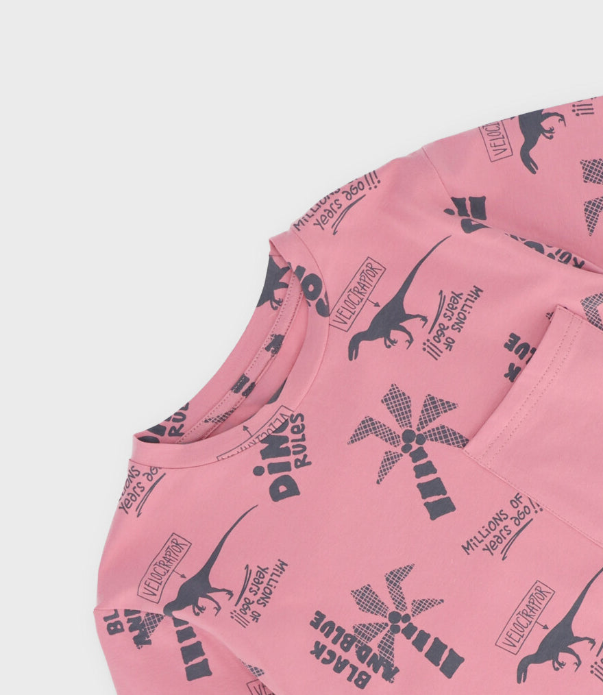Polera niño dinos 2 años / Rosado