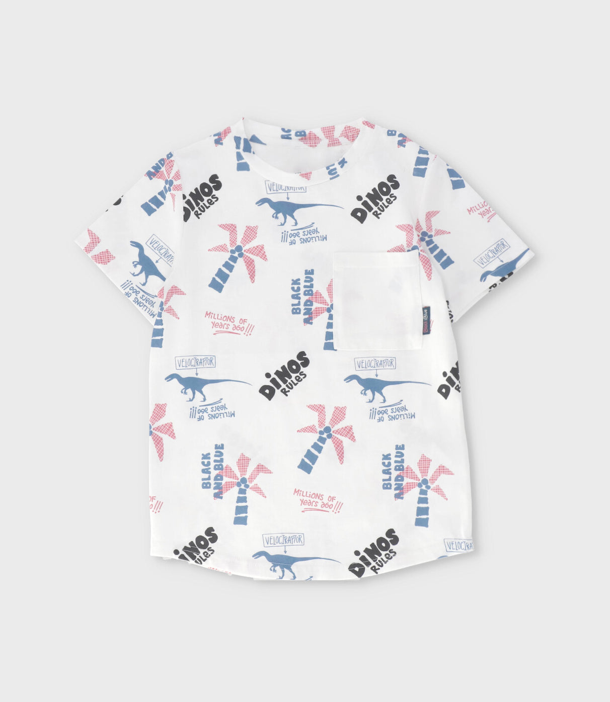 Polera niño dinos 2 años / Blanco