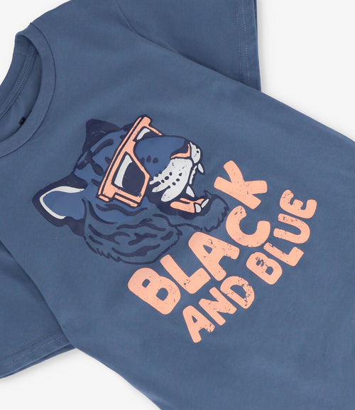 Polera niño con tigre 2 años / Azul