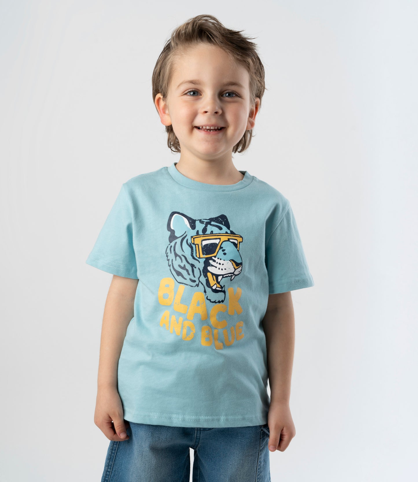 Polera niño con tigre 2 años / Menta