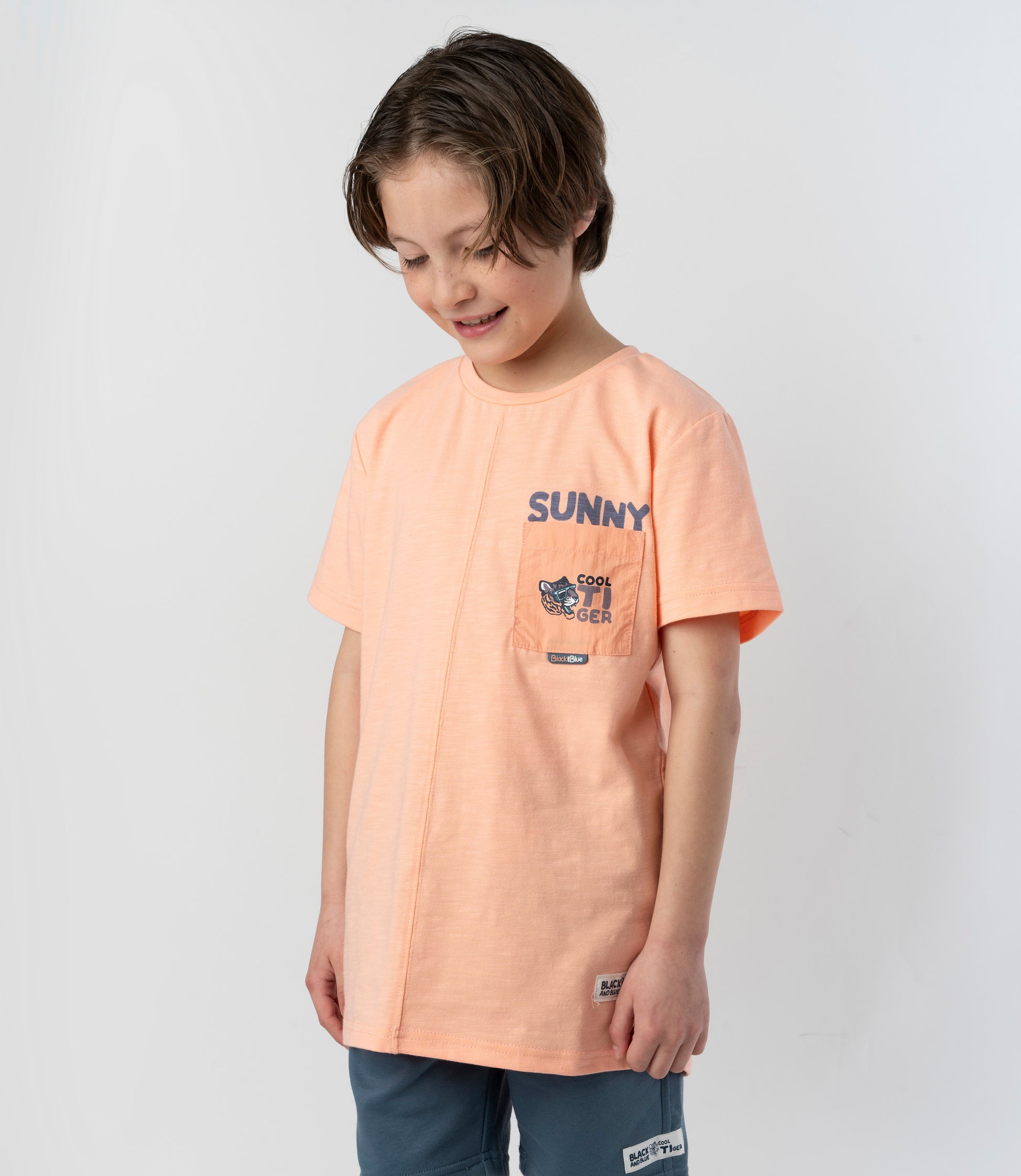 Polera niño cool tiger 2 años / Naranjo