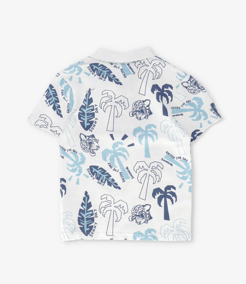 Polera niño con cuello 2 años / Crudo