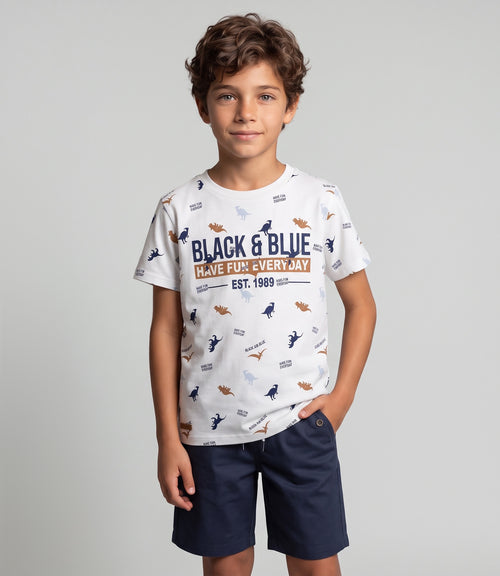 Polera niño con diseño 2 años / Blanco