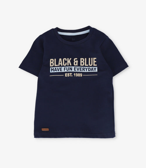 Polera niño con diseño 2 años / Azul Marino