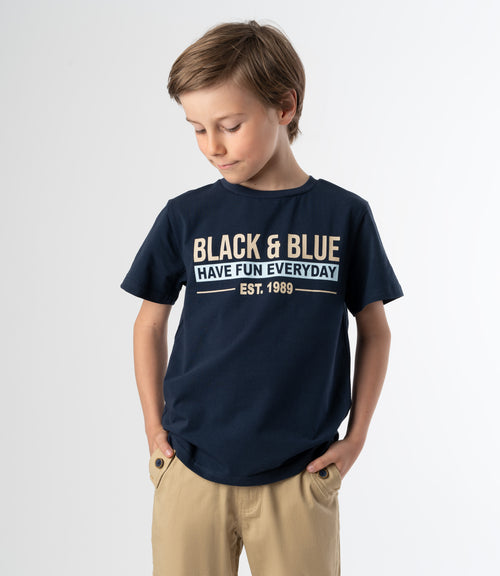 Polera niño con diseño 2 años / Azul Marino