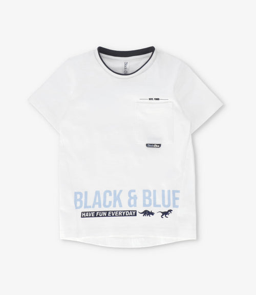 Polera niño con bolsillo 2 años / Blanco