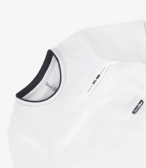 Polera niño con bolsillo 2 años / Blanco