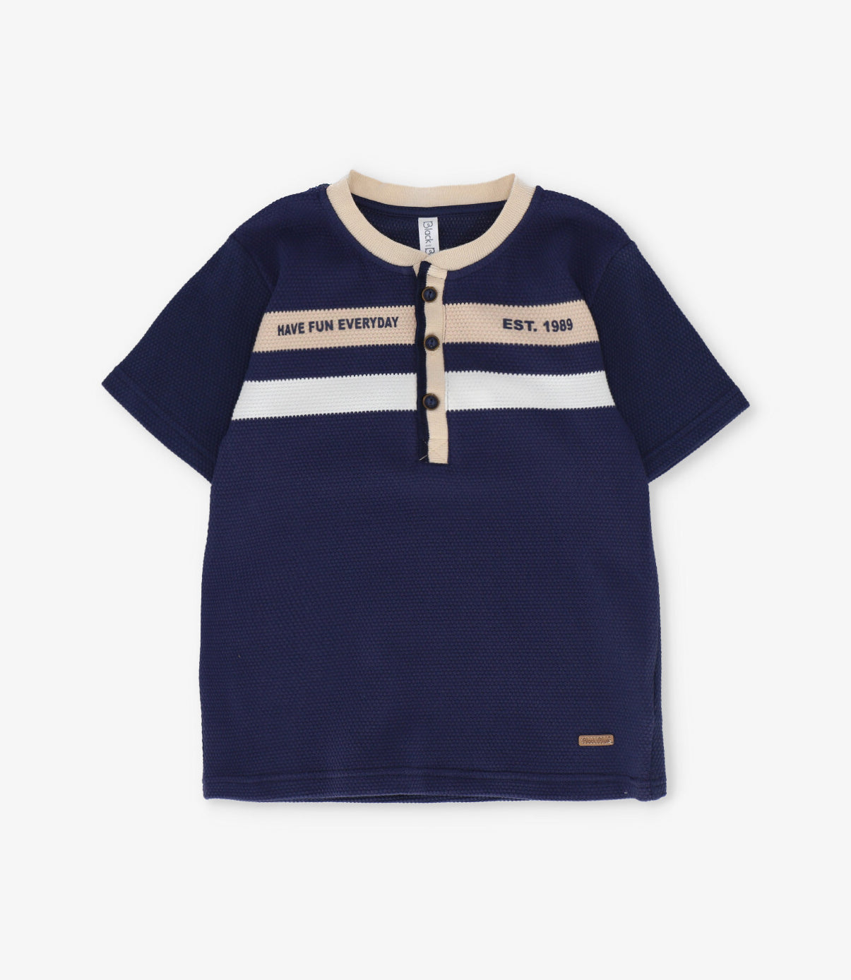 Polera niño con botones 2 años / Azul Marino